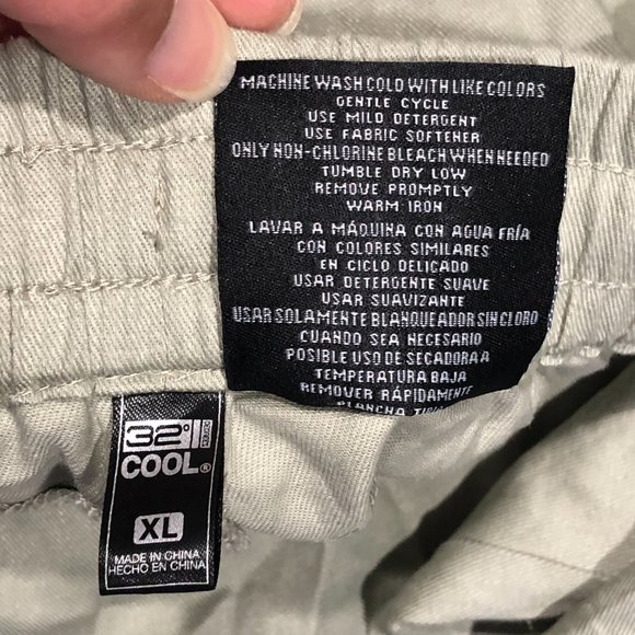 32 Degrees Cool Womens Size XL Sage Green Drawstring Stretch Linen Blend Pants - Picture 6 of 7